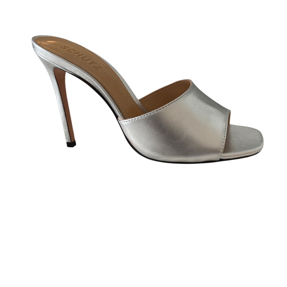 Schutz Bardana Silver Women's Heeled Mules
